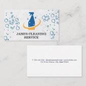 Reinigings Spray | Zeepbellen Visitekaartje (Voorkant / Achterkant)