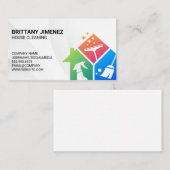 Reinigings Spray, Zwabber, Vegen Visitekaartje (Voorkant / Achterkant)