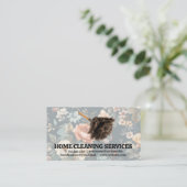 Reinigingsapparaat | Elegant Floral Pattern Visitekaartje (Staand voorkant)