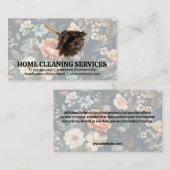 Reinigingsapparaat | Elegant Floral Pattern Visitekaartje (Voorkant / Achterkant)