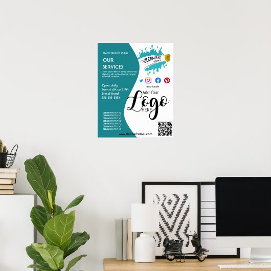 reinigingsapparaat STUDIO poster flyer (Thuiskantoor)
