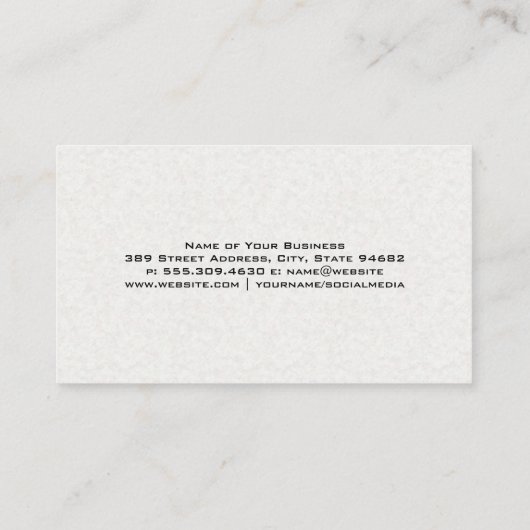 Reinigingsapparatuur | Schoonmaakdiensten Visitekaartje (Achterkant)