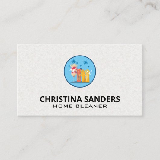 Reinigingsapparatuur | Schoonmaakdiensten Visitekaartje (Voorkant)