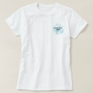 Reinigingsbedrijf op shirt met zeepbellen logo