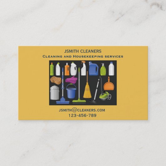 Reinigingsbedrijf voor de imker of de schoonmaakst visitekaartje (Voorkant)