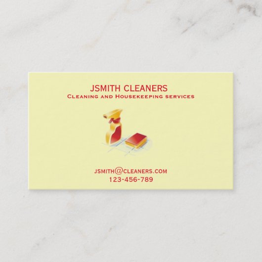 Reinigingsbedrijf voor de imker of de schoonmaakst visitekaartje (Voorkant)