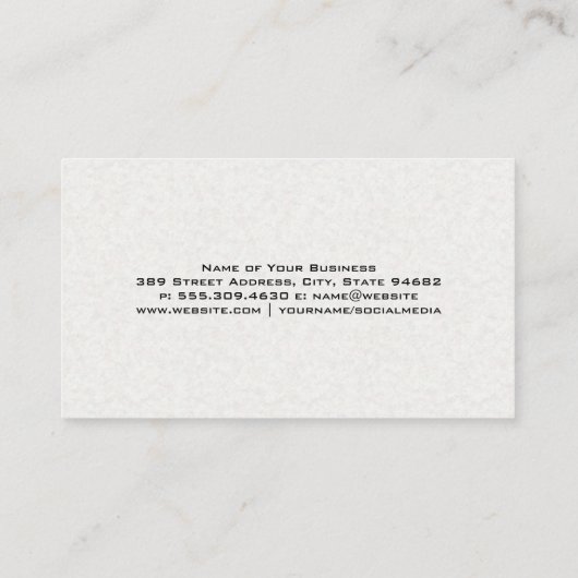 Reinigingsbenodigdheden en -diensten visitekaartje (Achterkant)