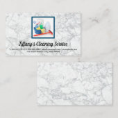 Reinigingsbenodigdheden en -gereedschappen visitekaartje (Voorkant / Achterkant)