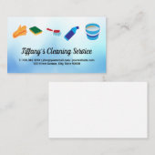 Reinigingsbenodigdheden en thuisreiniger visitekaartje (Voorkant / Achterkant)