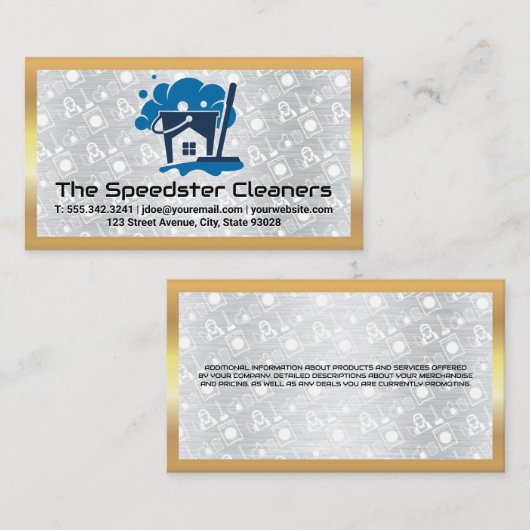 Reinigingsbenodigdheden in emmer | Home-service Visitekaartje (Voorkant / Achterkant)