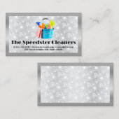 Reinigingsbenodigdheden in emmer | Servicepatroon  Visitekaartje (Voorkant / Achterkant)