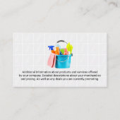 Reinigingsbenodigdheden in emmer | TEGELS Visitekaartje (Achterkant)