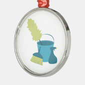 Reinigingsbenodigdheden Metalen Ornament (Links)