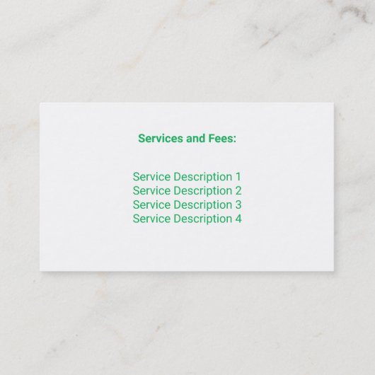 Reinigingsbenodigdheden Silhouettes Reinigingsserv Visitekaartje (Achterkant)