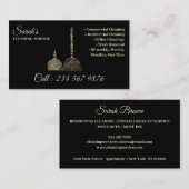 Reinigingsdienst Janitorial gold sparkle girly Visitekaartje (Voorkant / Achterkant)