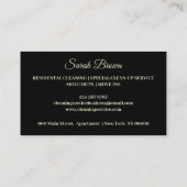 Reinigingsdienst Janitorial gold sparkle girly Visitekaartje (Achterkant)