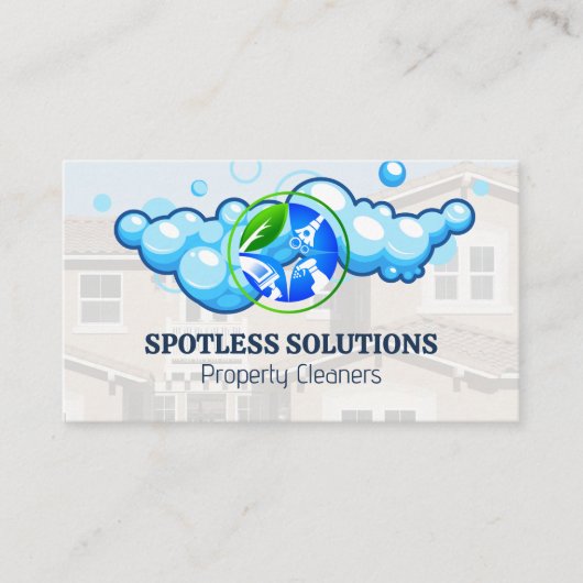 Reinigingsdienst Logo | buurt Visitekaartje (Voorkant)