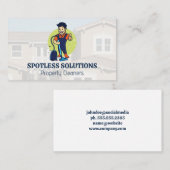 Reinigingsdienst Logo | residentieel Visitekaartje (Voorkant / Achterkant)