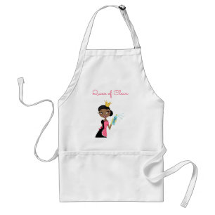 Reinigingsdienst Logo Smock met etnische Vrouw Standaard Schort