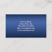 Reinigingsdienst na de bouw donkerblauw visitekaartje (Achterkant)