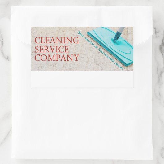 Reinigingsdienst Rechthoekige Sticker (Tas)