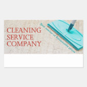 Reinigingsdienst Rechthoekige Sticker (Voorkant)
