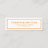 Reinigingsdienst retro mini visitekaartje (Voorkant)