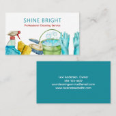 Reinigingsdienst van het Huis van de Levering Visitekaartje (Voorkant / Achterkant)