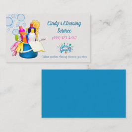 Reinigingsdienst voor de ontwerpkamer van benodigd visitekaartje