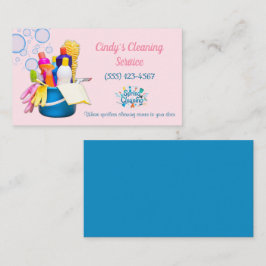 Reinigingsdienst voor de ontwerpkamer van benodigd visitekaartje