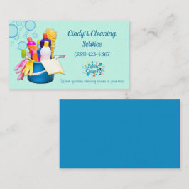 Reinigingsdienst voor de ontwerpkamer van benodigd visitekaartje