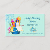 Reinigingsdienst voor de ontwerpkamer van benodigd visitekaartje (Voorkant)