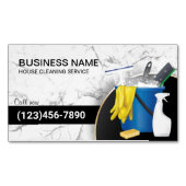 Reinigingsdienst voor het onderhoud van Trendy Mar Magnetisch Visitekaartje (Voorkant)