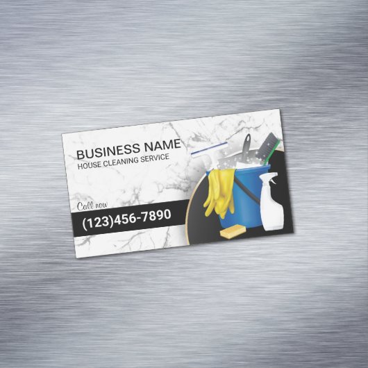 Reinigingsdienst voor het onderhoud van Trendy Mar Magnetisch Visitekaartje (Voorbeeld)