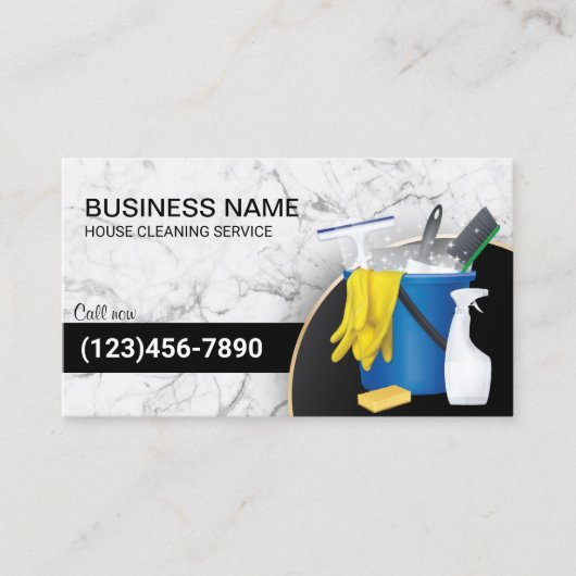 Reinigingsdienst voor het onderhoud van Trendy Mar Visitekaartje (Voorkant)