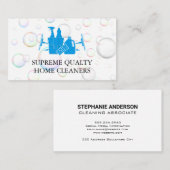 Reinigingsdiensten | Achtergrond zeepbellen Visitekaartje (Voorkant / Achterkant)