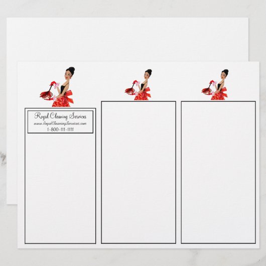 Reinigingsdiensten - Afrikaanse Amerikaanse Diva F (Voorkant / Achterkant)