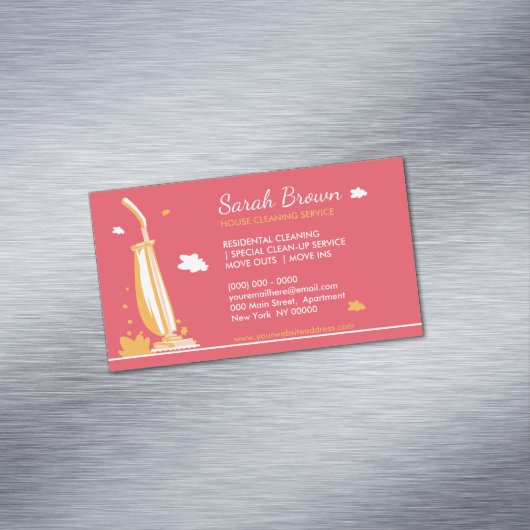 Reinigingsdiensten bij Terra Girly Vacuum Magnetisch Visitekaartje (Voorbeeld)
