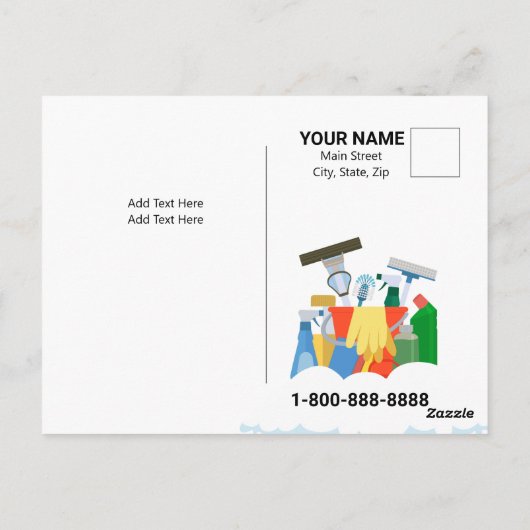 Reinigingsdiensten Briefkaart (Achterkant)