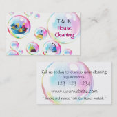 Reinigingsdiensten Bubbles visitekaartje (Voorkant / Achterkant)