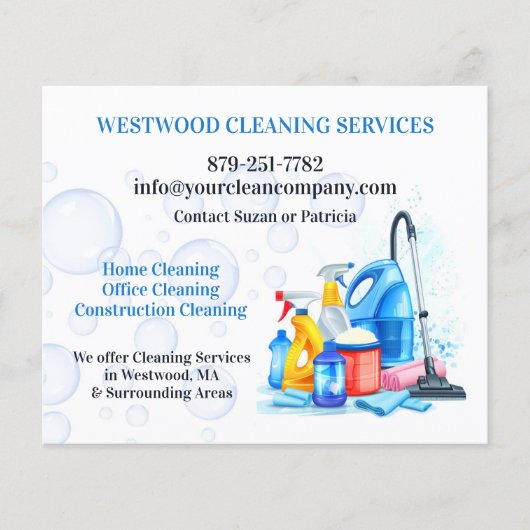 Reinigingsdiensten Flyer (Voorkant)