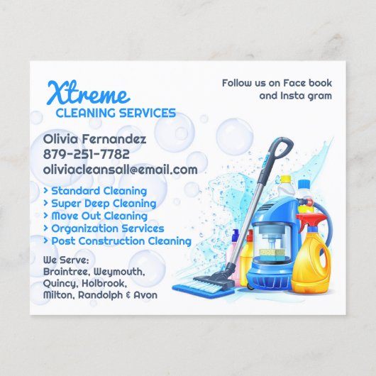 Reinigingsdiensten Flyer (Achterkant)