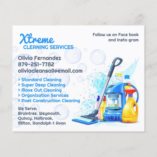 Reinigingsdiensten Flyer (Voorkant)