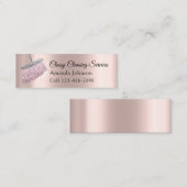 Reinigingsdiensten Houder Roos Gold Glitter Mini Visitekaartje (Voorkant / Achterkant)