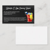 Reinigingsdiensten | Huishoudelijke bevoorrading Visitekaartje (Voorkant / Achterkant)