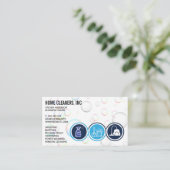 Reinigingsdiensten | Icons voor vaste dienst | Bub Visitekaartje (Staand voorkant)
