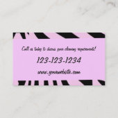 Reinigingsdiensten in de vorm van visitekaartje pa (Achterkant)