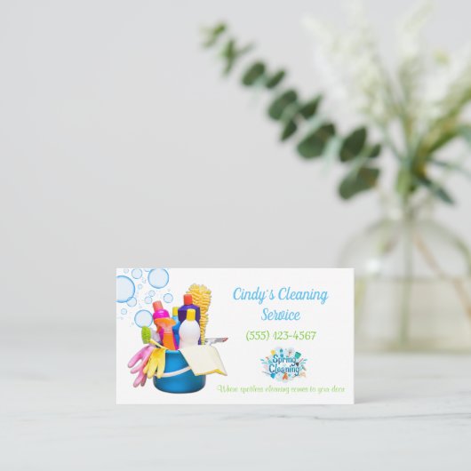 Reinigingsdiensten in verband met de Ontwerphuis Visitekaartje (Staand voorkant)