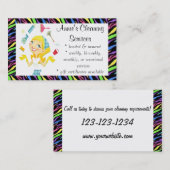 Reinigingsdiensten, kleur maid visitekaartje (Voorkant / Achterkant)