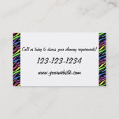 Reinigingsdiensten, kleur maid visitekaartje (Achterkant)